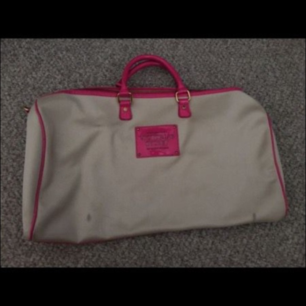 Victoria secret duffel bag with adjustable strap